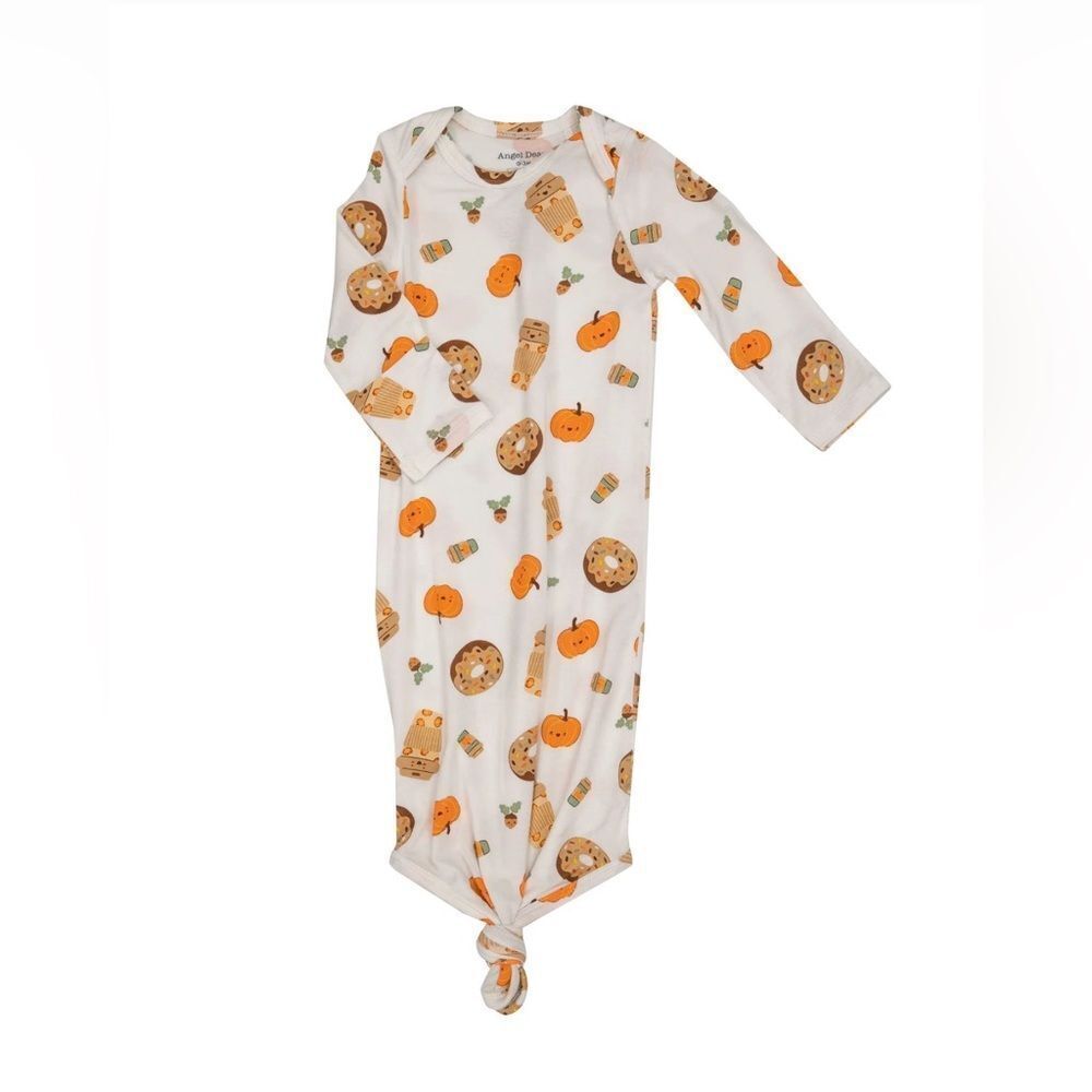 Angel Dear Knotted Gown, Pumpkin Spice Latte Size 0-3 Months NWT